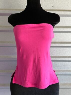 Strapless Tube Camisole in Vibrant Hot Pink